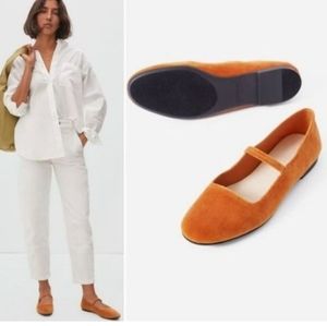 EVERLANE The Mary Jane Velvet Flats